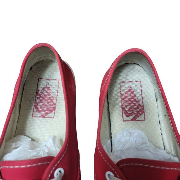 Vans TB4R Mens 6.5 Red Canvas Skate Shoes Skateboarding White Contrast Sole - Picture 6 of 10